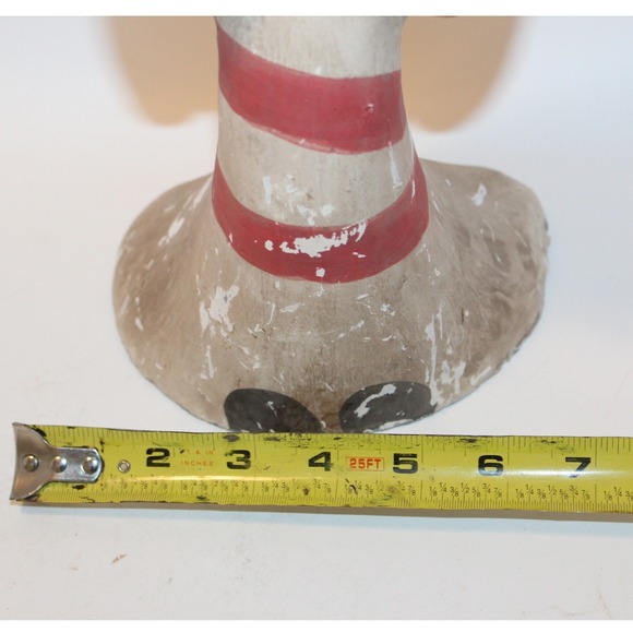 Vintage Chinese Asian Figurine Hand Painted Plaster Chalkware Statue Large 17" - Picture 4 of 13